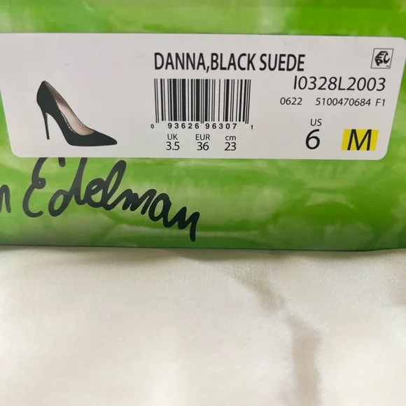 Sam Edelman - DANNA POINTED TOE HEEL in black suede, size 6 M - Picture 7 of 8